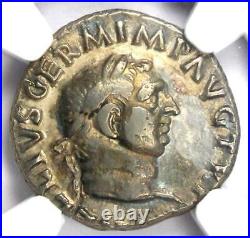 Vitellius AR Denarius Dolphin Ancient Roman Coin 69 AD Certified NGC Choice VF