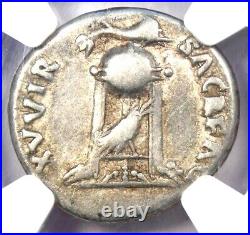 Vitellius AR Denarius Dolphin Ancient Roman Coin 69 AD Certified NGC VF